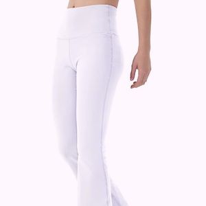 Women's Yoga Pants- White, Bootcut